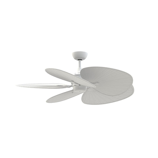 Fanimation Islander DC 52in 5-Blade Smart Ceiling Fan | Matte White and Matte White Composite | Covered Patio & Bedroom | Model FPD3250MW-52WOMW