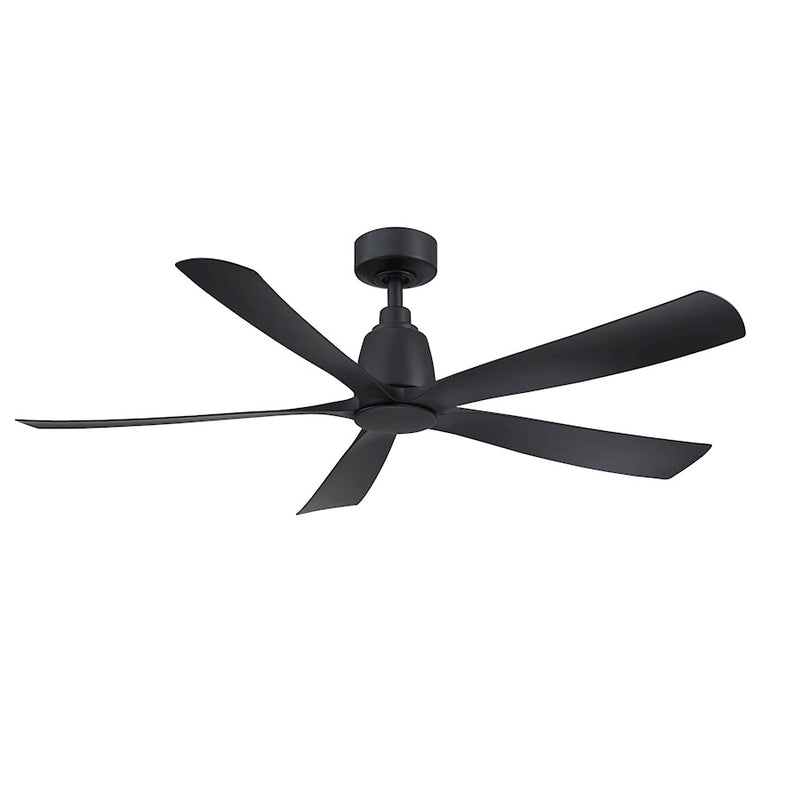 Fanimation Kute5 52in 5-Blade Ceiling Fan | Black and Black Composite Blades | Covered Patio & Bedroom | 52 x 52 x 14 in | Model FPD5534BL
