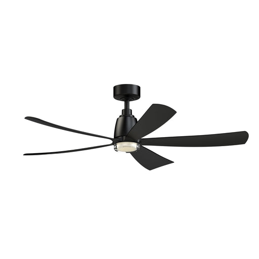 Fanimation Kute5 52in 1-Light Smart Ceiling Fan | Black and Black Composite Blades | Living Rooms & Covered Patios | Model FPD5534BL-DWLK