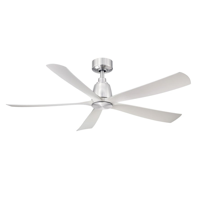 Fanimation Kute5 52in 5-Blade Ceiling Fan | Brushed Nickel and Brushed Nickel Composite Blades | Covered Patio & Bedroom | Model FPD5534BN