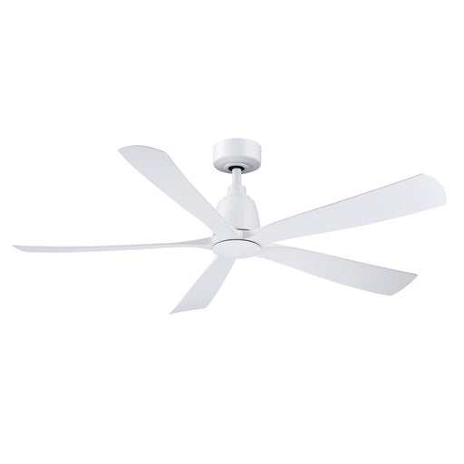 Fanimation Kute5 52in 5-Blade Ceiling Fan | Matte White Composite Blades | Indoor & Covered Outdoor | 52 x 52 x 14 in | Model FPD5534MW