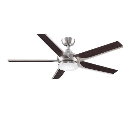 Fanimation Subtle 56in 5-Blade Ceiling Fan | Brushed Nickel and Bourbon Composite-Metal | Living Room & Covered Patio | Model FPD6228BN
