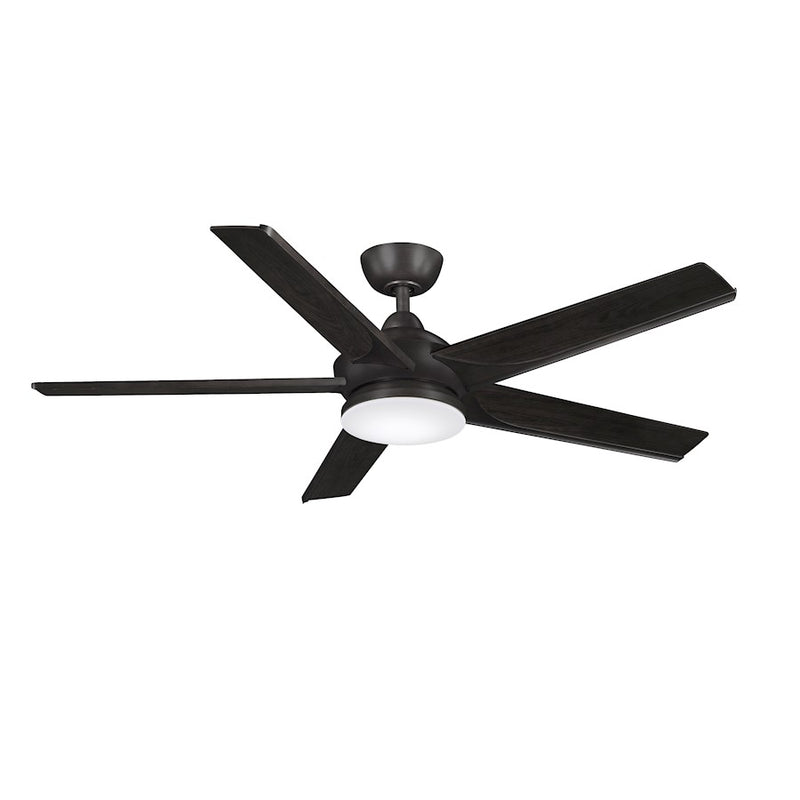 Fanimation Subtle 56in 5-Blade Ceiling Fan | Dark Bronze and Bourbon Composite-Metal | Living Room & Covered Patio | 56 x 56 x 15 in | Model FPD6228DZ