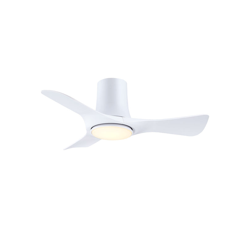 Fanimation Corke 36in Smart Ceiling Fan | White and Opal Frosted Glass LED | Bedroom & Covered Patio | Model FPD6638MW