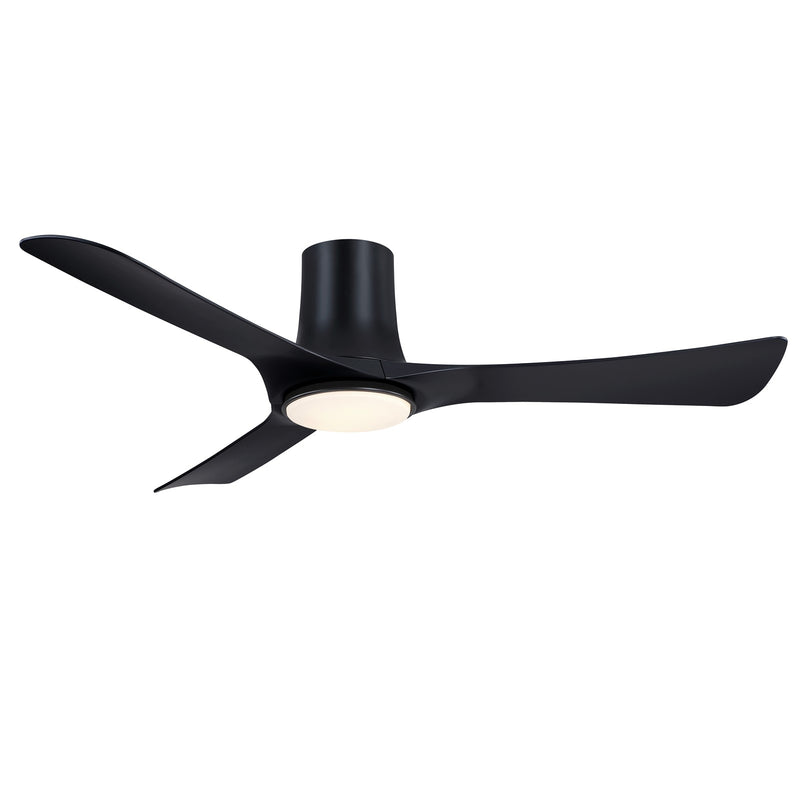 Fanimation Corke 52in Smart Ceiling Fan | Black and Opal Frosted LED Light | Living Room & Covered Patio | 52 x 52 x 10.58 in, 2000 Lumens, CCT Select | Model FPD6652BL