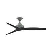 Fanimation Spitfire DC Custom 54in Smart Ceiling Fan | Antique Graphite and Black Buttonwood | Covered Patio & Living Room | Model FPD6721BAGP-54BL