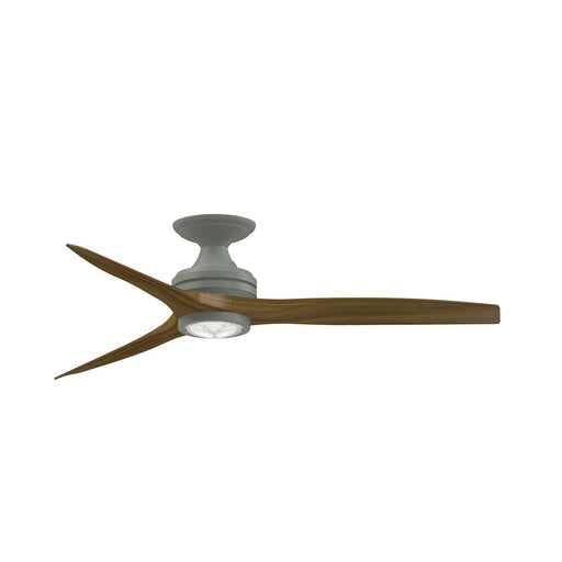 Fanimation Spitfire 54in Flush Smart Ceiling Fan | Antique Graphite and Koa Blades | Covered Patio & Bedroom | Model FPD6721BAGP-54K-LK-F