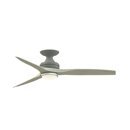 Fanimation Spitfire 54in Flush Smart Ceiling Fan | Antique Graphite and Light Oak Blades | Covered Patio & Bedroom | Model FPD6721BAGP-54LO-DWLK-F