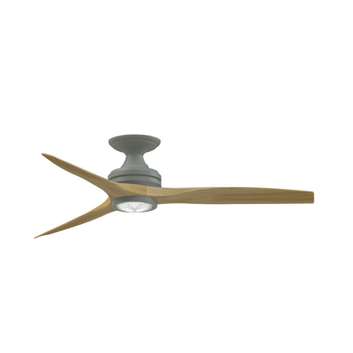Fanimation Spitfire DC Custom 54in 1-Light Ceiling Fan | Antique Graphite and Natural Buttonwood Blades | Covered Patio | Model FPD6721BAGP-54N-LK-F
