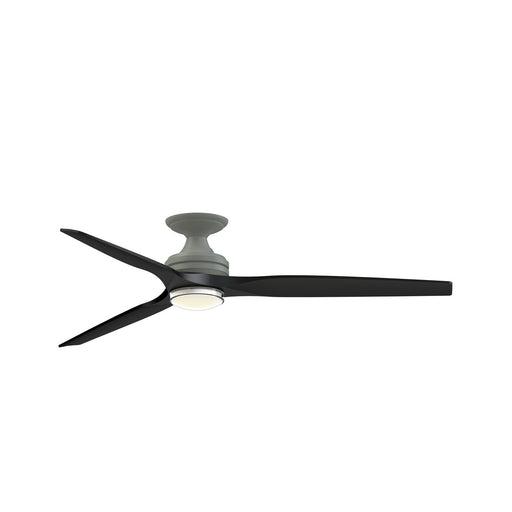 Fanimation Spitfire DC Custom 64in 1-Light Flush Ceiling Fan | Antique Graphite and Black Buttonwood Blades | Covered | Model FPD6721BAGP-64BL-DWLK-F