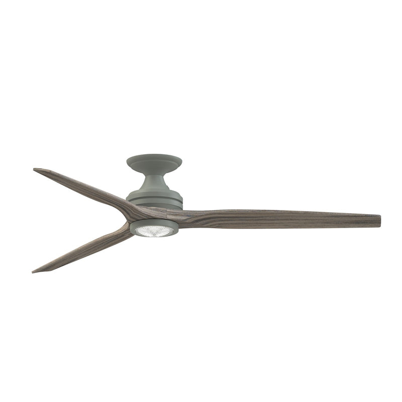 Fanimation Spitfire 64in 1-Light Ceiling Fan | Antique Graphite and Weathered Wood Blades | Covered Patio & Living Room | Model FPD6721BAGP-64WE-LK-F