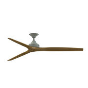 Fanimation Spitfire DC Custom 72in Smart Ceiling Fan | Antique Graphite and Koa Blades | Covered Patio & Living Room | Model FPD6721BAGP-72K