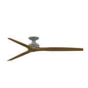 Fanimation Spitfire 72in Flush Mount DC Smart Ceiling Fan | Antique Graphite and Koa Wood Blades | Low Ceiling & Covered | Model FPD6721BAGP-72K-F