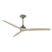 Fanimation Spitfire DC Custom 72in Downrod Ceiling Fan | Antique Graphite and Light Oak Blades | Covered Patio & Living Room | Model FPD6721BAGP-72LO