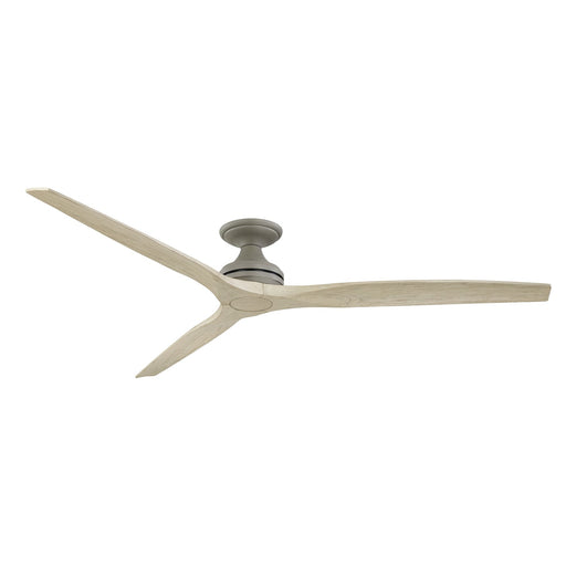 Fanimation Spitfire DC Custom 72in Flush Ceiling Fan | Antique Graphite and Light Oak Buttonwood | Covered Patio & Living | Model FPD6721BAGP-72LO-F