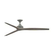 Fanimation Spitfire DC Custom 72in Downrod Smart Ceiling Fan | Antique Graphite and Weathered Wood Buttonwood Blades | Model FPD6721BAGP-72WE