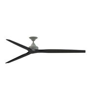 Fanimation Spitfire 84in Downrod Smart Ceiling Fan | Antique Graphite and Black | Covered Patio & Great Room | Model FPD6721BAGP-84BL