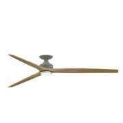 Fanimation Spitfire DC Custom 84in Flush 1-Light Ceiling Fan | Antique Graphite and Clear Glass | Covered Patio | Model FPD6721BAGP-84N-DWLK-F