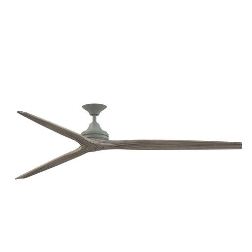 Fanimation Spitfire DC Custom 84in Downrod Ceiling Fan | Antique Graphite and Weathered Wood Blades | Covered Patio & Great | Model FPD6721BAGP-84WE