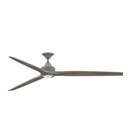 Fanimation Spitfire DC Custom 84in Downrod Ceiling Fan | Antique Graphite and Weathered Wood Blades | Covered Patio | Model FPD6721BAGP-84WE-LK