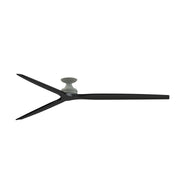 Fanimation Spitfire 96in Flush Ceiling Fan | Antique Graphite and Black Blades | Covered Patio & Large Rooms | Model FPD6721BAGP-96BL-F