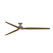 Fanimation Spitfire 96in 3-Light Flush Ceiling Fan | Antique Graphite and Koa Wood | Covered Patio & Sunroom | Model FPD6721BAGP-96K-LK-F