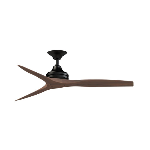 Fanimation Spitfire DC Custom 54in Smart Ceiling Fan | Black and Whiskey Wood | Indoor & Covered Outdoor | 54 x 54 x 19.69 in | Model FPD6721BBL-54WK