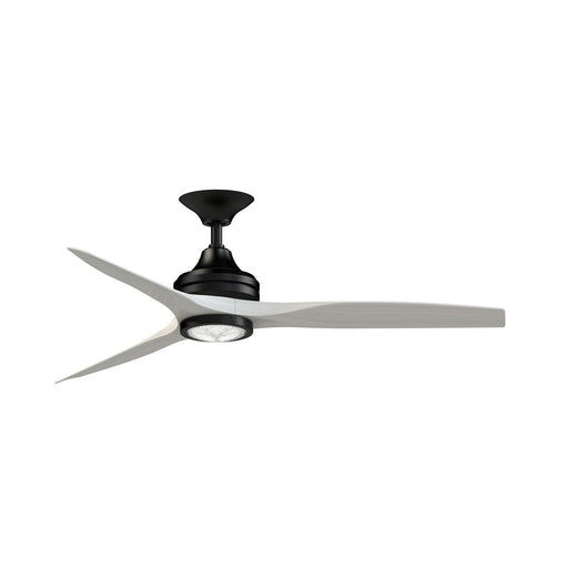 Fanimation Spitfire DC Custom 54in 1-Light Ceiling Fan | Black and Washed White Buttonwood | Covered Patio & Porch | Model FPD6721BBL-54WW-LK
