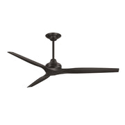 Fanimation Spitfire 64in Ceiling Fan | Modern Black and Black Buttonwood | Covered Patio & Great Room | 64 x 64 x 19.69 in | Model FPD6721BBL-64BL