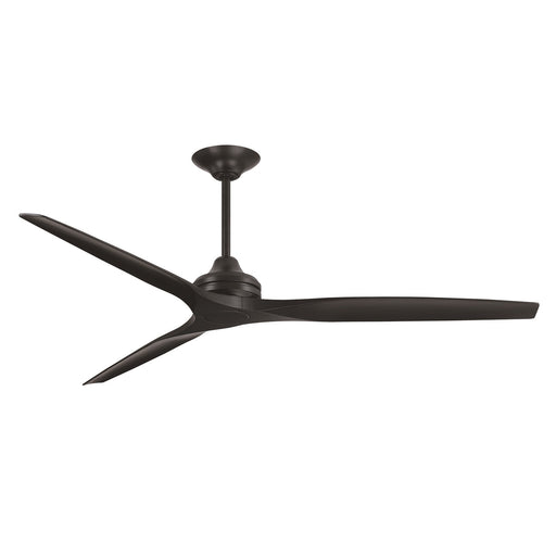 Fanimation Spitfire DC Custom 72in Ceiling Fan | Matte Black and Black Buttonwood | Covered Patio & Sunroom | Model FPD6721BBL-72BL