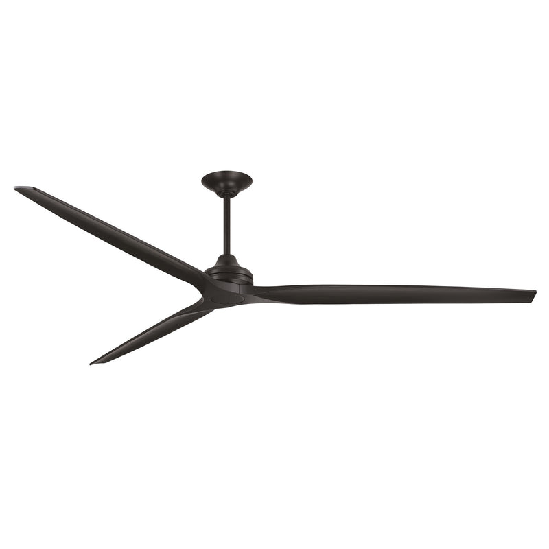 Fanimation Spitfire 96in Ceiling Fan | Black and Black Buttonwood | Covered Patio & Sunroom | 96 x 96 x 19.69 in | Model FPD6721BBL-96BL