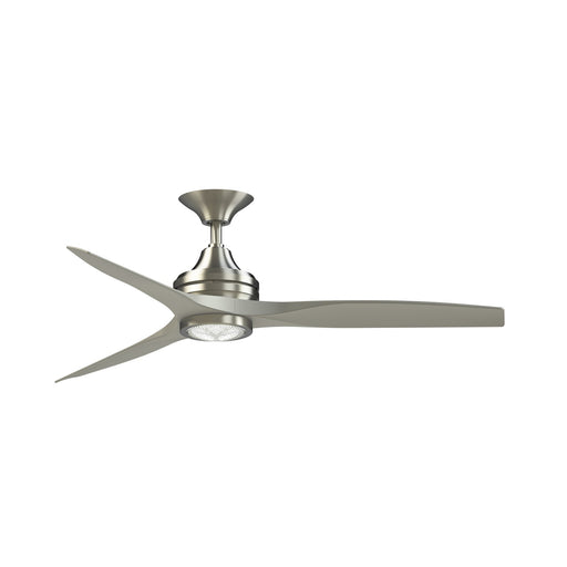 Fanimation Spitfire DC Custom 54in 1-Light Ceiling Fan | Brushed Nickel and Fresnel Frosted Glass | Covered Patio | Model FPD6721BBN-54BN-LK