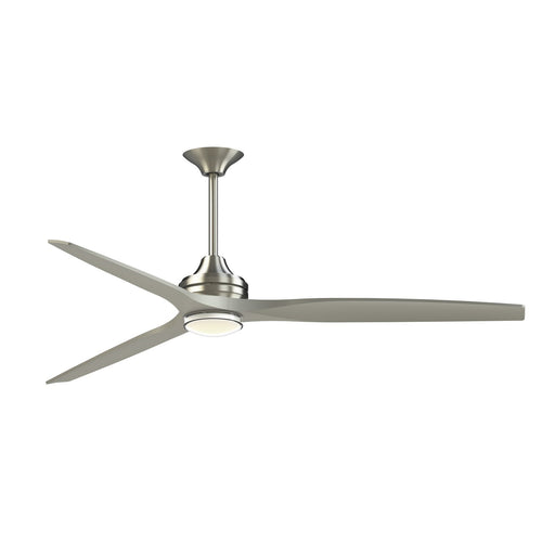 Fanimation Spitfire DC Custom 72in 1-Light Ceiling Fan | Brushed Nickel and Clear Glass | Covered Patio & Living Room | Model FPD6721BBN-72BN-DWLK