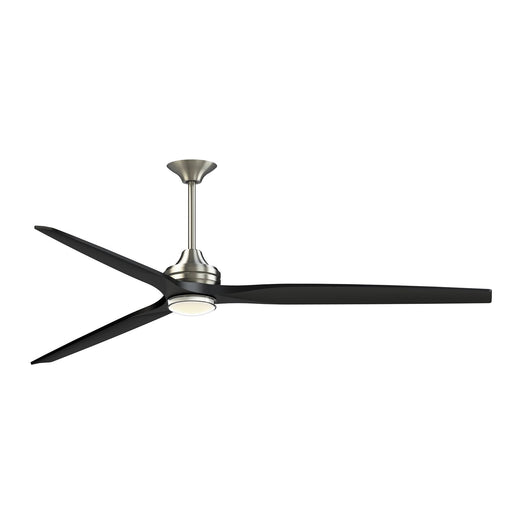 Fanimation Spitfire DC Custom 84in 1-Light Ceiling Fan | Brushed Nickel and Clear Glass | Covered Patio & Living Room | Model FPD6721BBN-84BL-DWLK