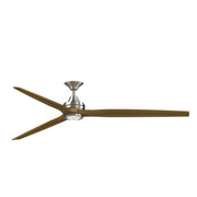 Fanimation Spitfire DC Custom 84in Smart Ceiling Fan with LED Light Kit | Brushed Nickel and Koa Wood Blades | Covered | Model FPD6721BBN-84K-LK