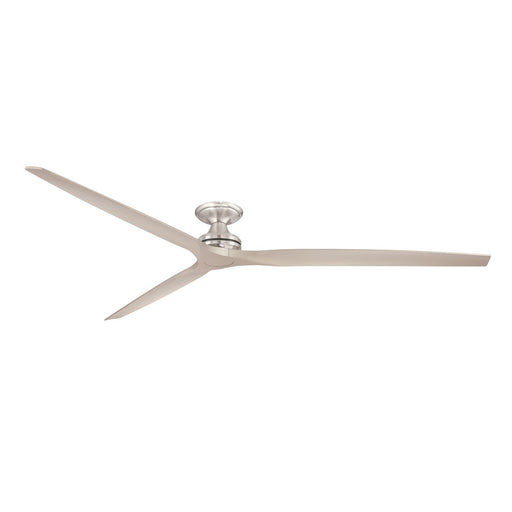 Fanimation Spitfire DC Custom 96in Flush Ceiling Fan | Brushed Nickel | Covered Patio & Sunroom | 96 x 96 x 9.65 in | Model FPD6721BBN-96BN-F