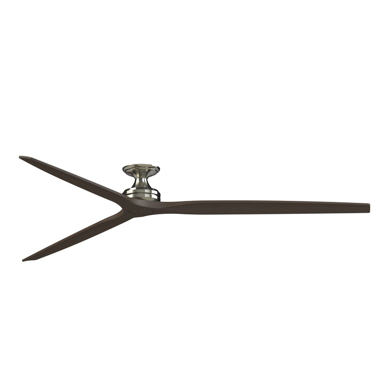 Fanimation Spitfire 96in 3-Light Ceiling Fan | Brushed Nickel and Dark Walnut Buttonwood | Covered Patio & Great Room | Model FPD6721BBN-96DWA-F
