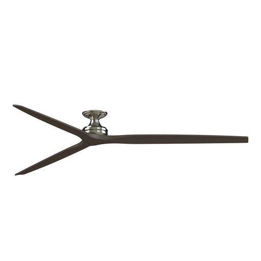 Fanimation Spitfire 96in 3-Light Ceiling Fan | Brushed Nickel and Dark Walnut Buttonwood | Covered Patio & Great Room | Model FPD6721BBN-96DWA-F