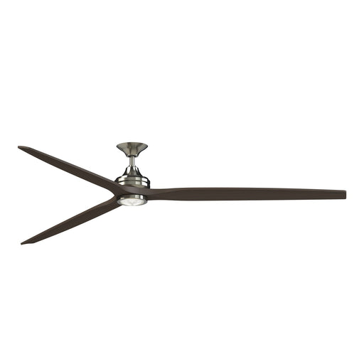 Fanimation Spitfire 96in 3-Light Ceiling Fan | Brushed Nickel and Dark Walnut Buttonwood | Covered Patio & Great Room | Model FPD6721BBN-96DWA-LK