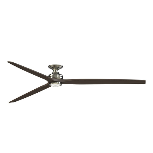 Fanimation Spitfire 96in 3-Light Ceiling Fan | Brushed Nickel and Dark Walnut Buttonwood | Covered Patio & Great Room | Model FPD6721BBN-96DWALKF
