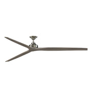 Fanimation Spitfire DC Custom 96in Ceiling Fan | Brushed Nickel and Weathered Wood Buttonwood | Covered Patio & Great Room | Model FPD6721BBN-96WE