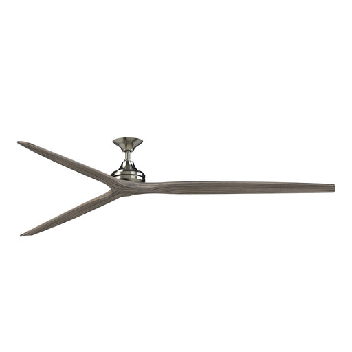 Fanimation Spitfire DC Custom 96in Ceiling Fan | Brushed Nickel and Weathered Wood Buttonwood | Covered Patio & Great Room | Model FPD6721BBN-96WE