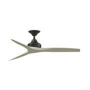Fanimation Spitfire 54in Smart Ceiling Fan | Dark Bronze and Light Oak Buttonwood Blades | Indoor & Covered Outdoor | Model FPD6721BDZ-54LO