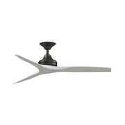Fanimation Spitfire 54in 3-Blade DC Ceiling Fan | Dark Bronze and White Washed | Covered Patio & Living Room | Model FPD6721BDZ-54WW