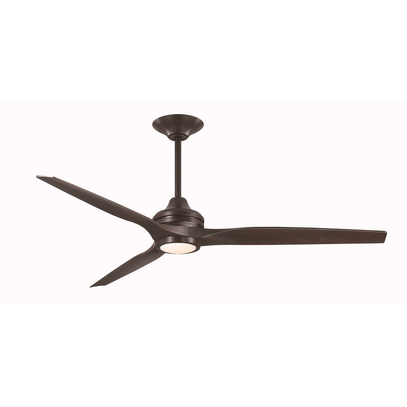 Fanimation Spitfire 64in Downrod Smart Ceiling Fan | Dark Bronze and Dark Walnut | Covered Patio & Living Room | Model FPD6721BDZ-64DWA-LK