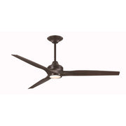 Fanimation Spitfire 64in Flush Smart Ceiling Fan | Dark Bronze and Dark Walnut | Covered Patio & Living Room | Model FPD6721BDZ-64DWALKF