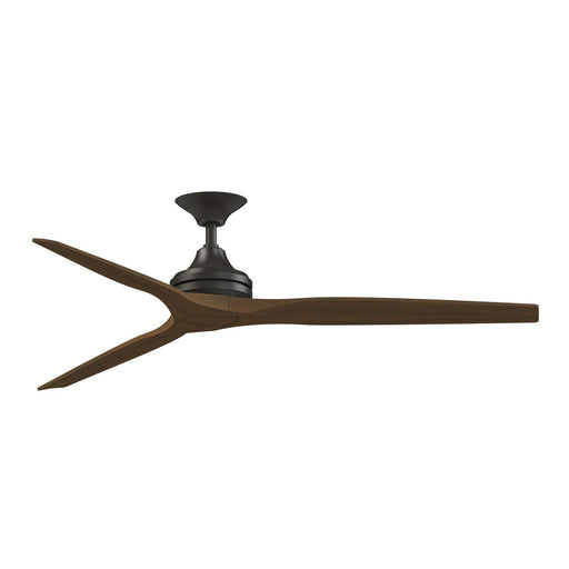 Fanimation Spitfire 64in 3-Blade Smart Ceiling Fan | Dark Bronze and Whiskey Wood | Covered Patio & Sunroom | Model FPD6721BDZ-64WK