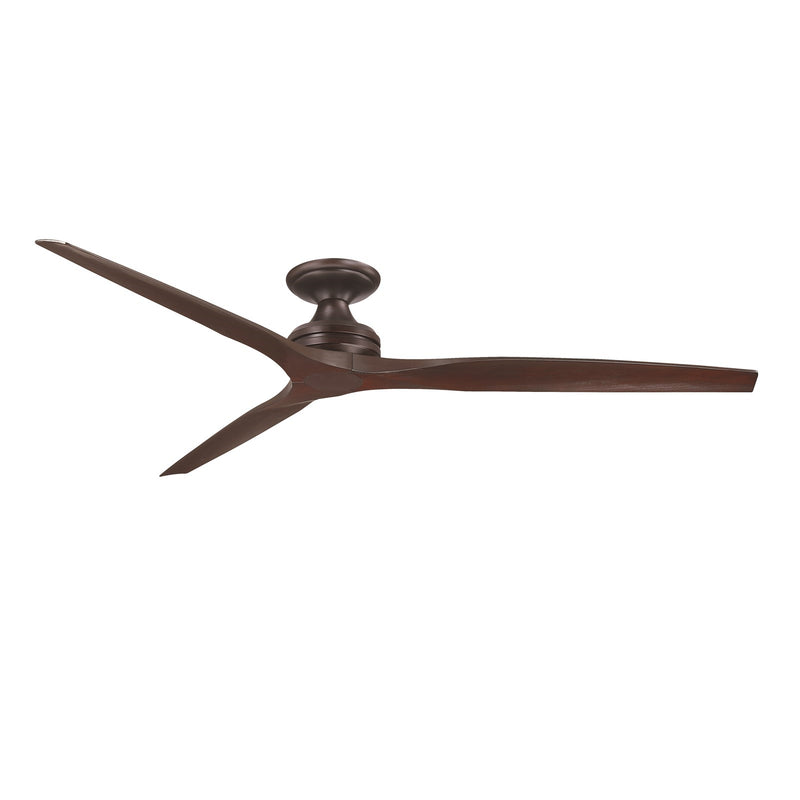 Fanimation Spitfire 72in Flush Smart Ceiling Fan | Dark Bronze and Dark Walnut | Covered Patio & Bedroom | Model FPD6721BDZ-72DWA-F