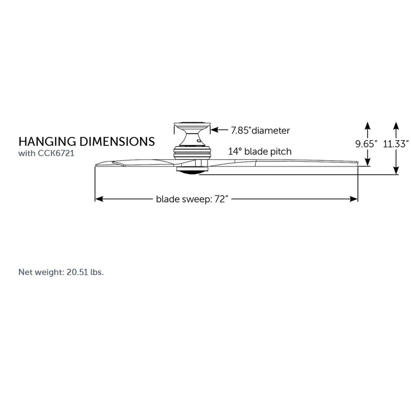 Fanimation Spitfire 72in Flush Smart Ceiling Fan | Dark Bronze and Dark Walnut | Covered Patio & Bedroom | Model FPD6721BDZ-72DWALKF