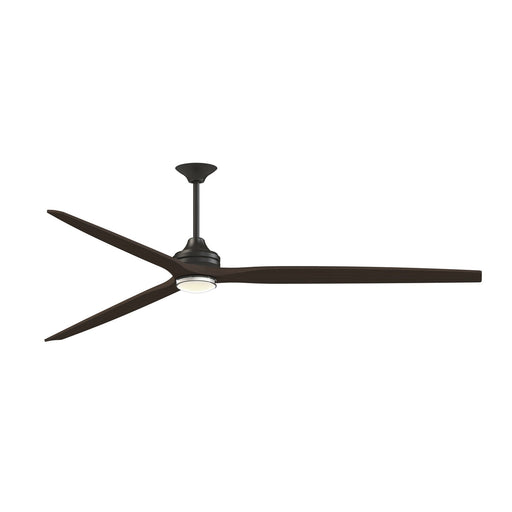 Fanimation Spitfire DC Custom 96in 1-Light Ceiling Fan | Dark Bronze and Dark Walnut Buttonwood | Covered Patio | Model FPD6721BDZ-96DWA-DWLK